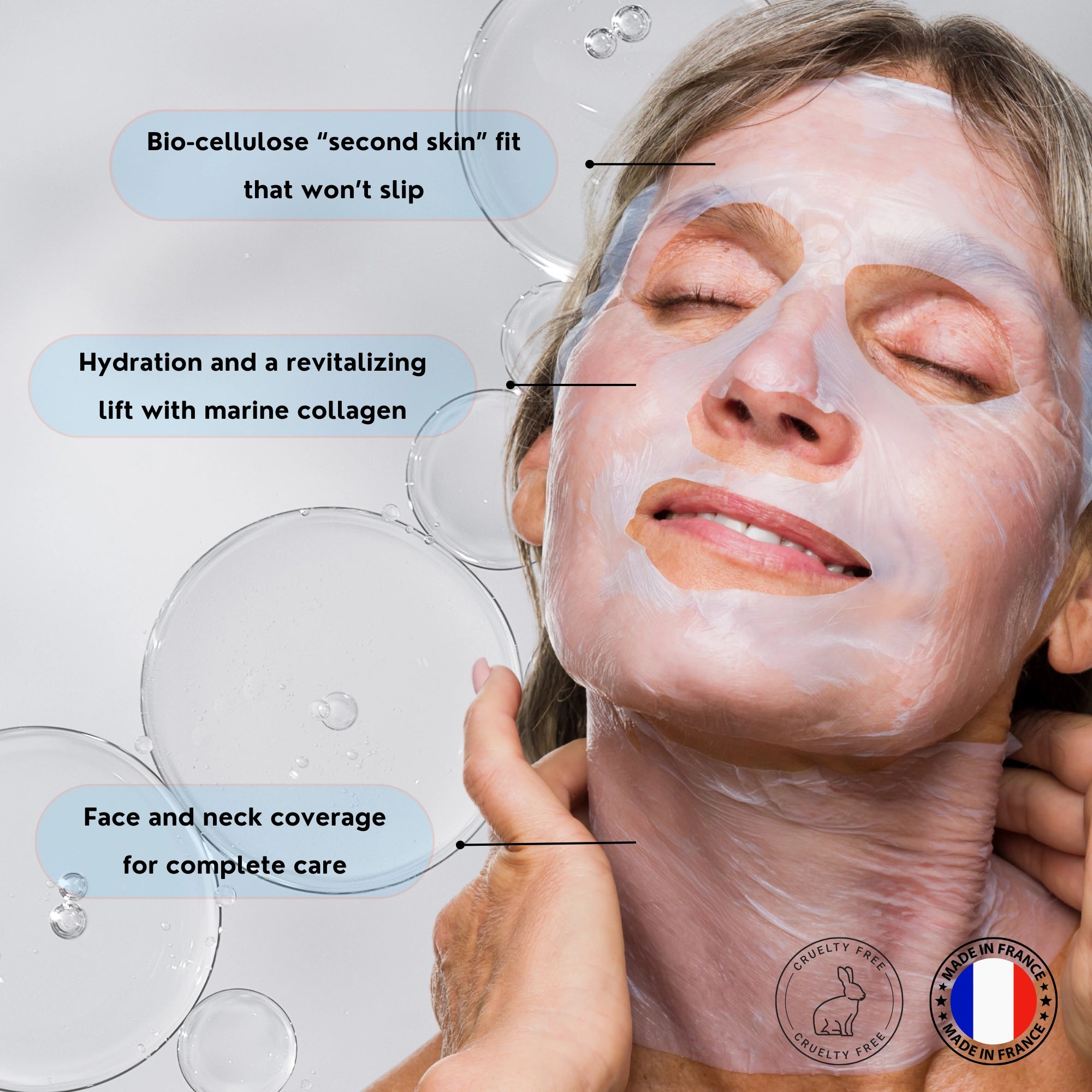 Maricollagen Face & Neck Lift Masks (3, 6 or 12 pcs)