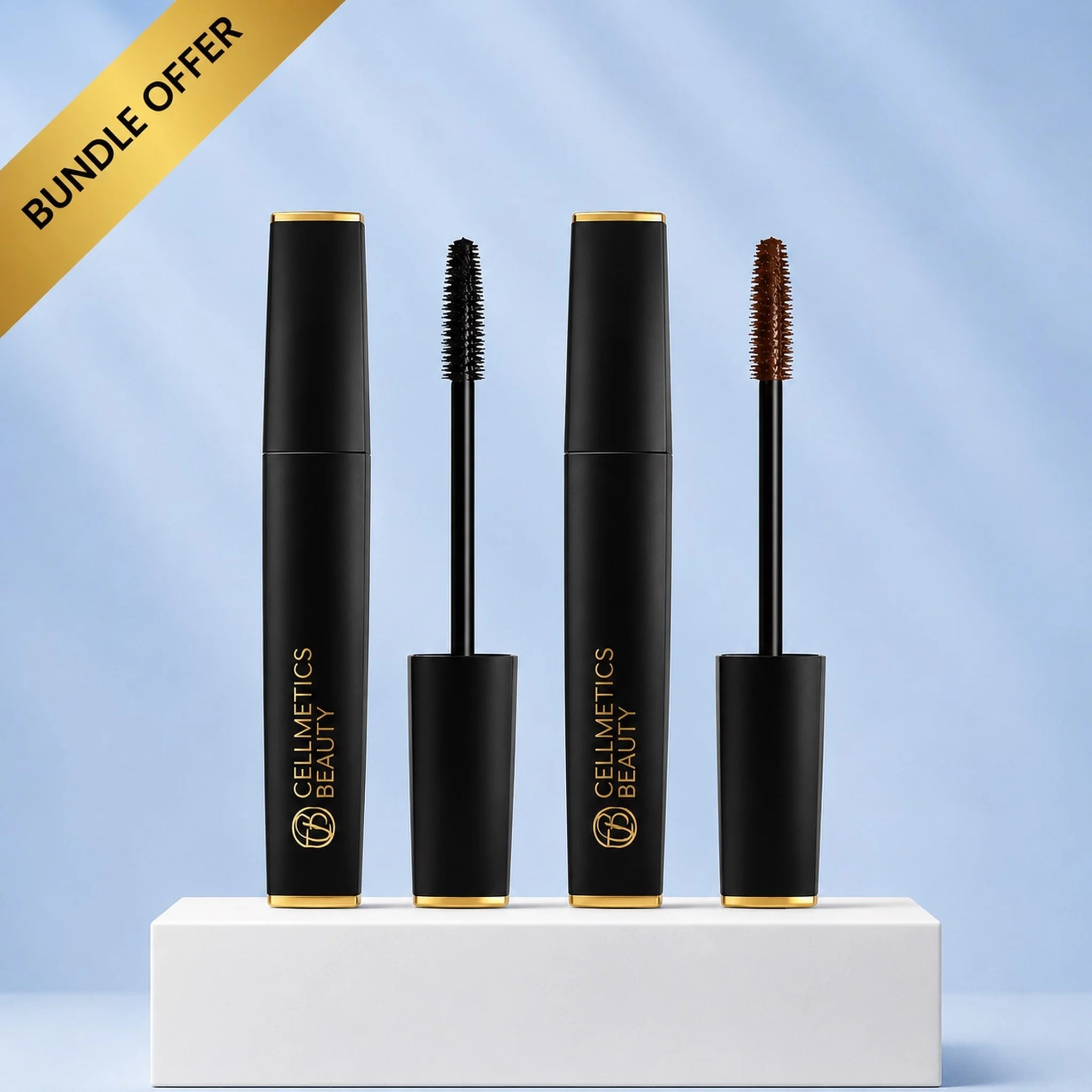 2 pcs Pro Age Volumizing & Lengthening Mascara (Black & Brown)